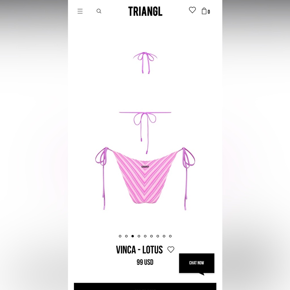 Triangl bikini vinca in lotus🩷💜 size small